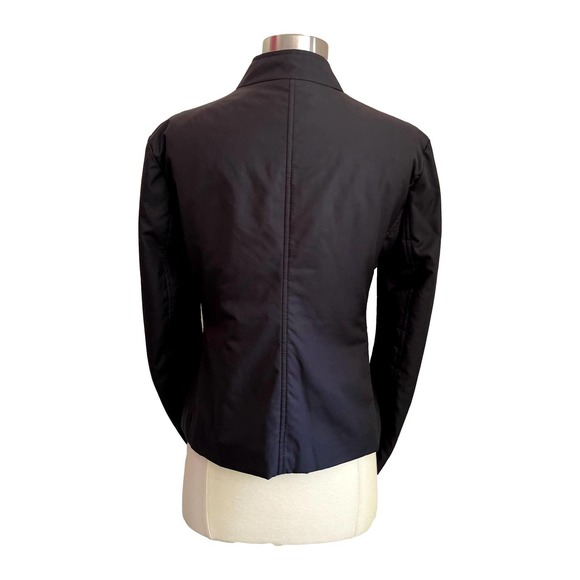 Armani Collezioni Black Asymmetric Close Blazer Jacket Italian Size 40 US 4 EUC - Picture 4 of 9